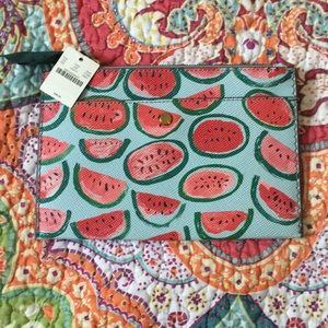 J.Crew watermelon clutch